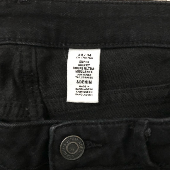 H&M Women’s super skinny black jeans sz 30/34 - Picture 2 of 4